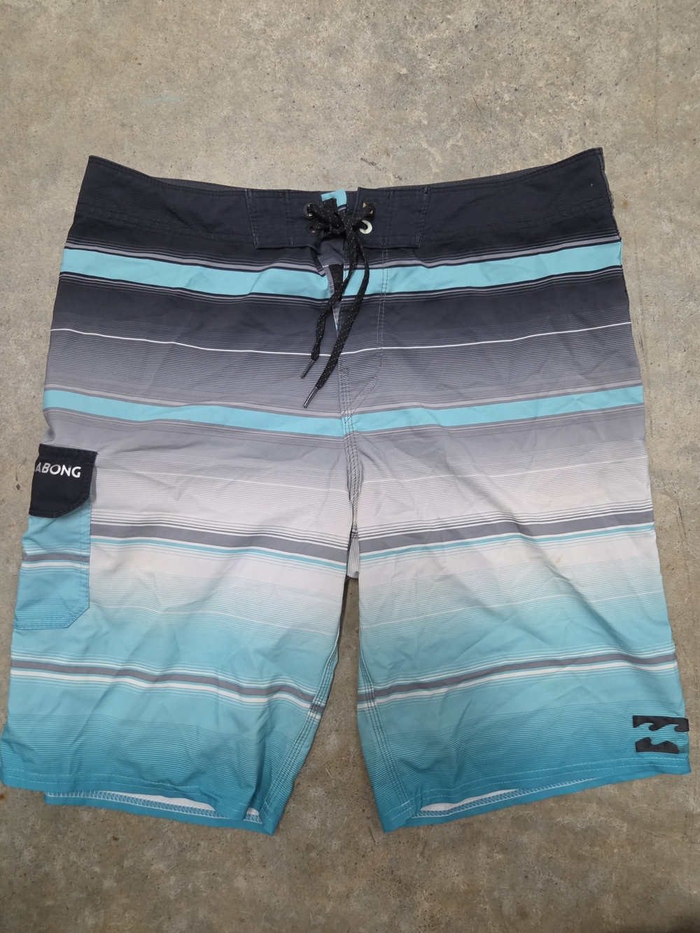 Billabong Platinum X All Day Stripe Pro Boardshorts Blue & Gray